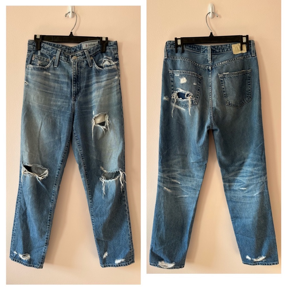 Adriano Goldschmied The Phoebe Vintage High Waisted Ripped Leg Jeans Size 28